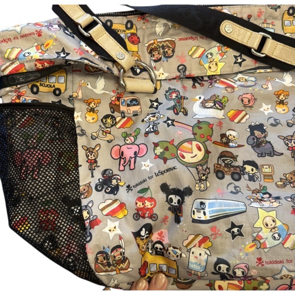 Tokidoki x LeSportsac Buon Viaggio Trasporto Women's Y2K Kawaii Rainbow Zip Tote - Picture 7 of 8